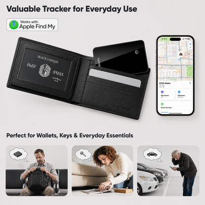 Slim Wallet Tracker Card - Apple Find My Compatible, Waterproof, 2-Pack